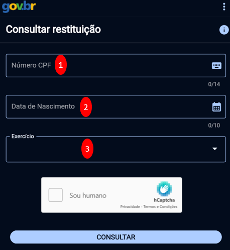 Consulta restituição do Imposto de Renda